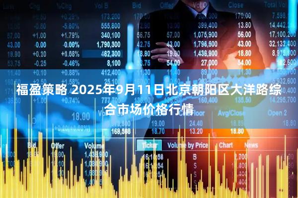 福盈策略 2025年9月11日北京朝阳区大洋路综合市场价格行情