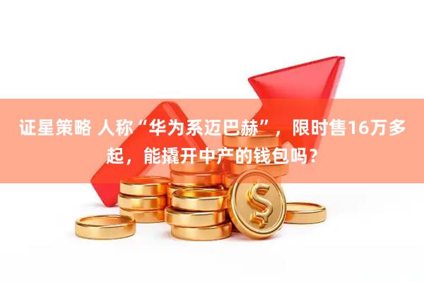 证星策略 人称“华为系迈巴赫”，限时售16万多起，能撬开中产的钱包吗？