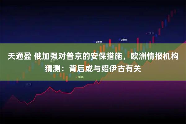 天通盈 俄加强对普京的安保措施，欧洲情报机构猜测：背后或与绍伊古有关